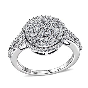 Luxuriant Lab Grown Diamond G-H SI, 1.00 ctw Cocktail Ring in 10K White Gold (Size 5.0)