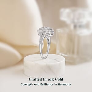 Luxuriant Lab Grown Diamond G-H SI, 1.00 ctw Cocktail Ring in 10K White Gold (Size 8.5)