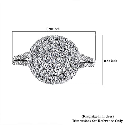 Luxuriant Lab Grown Diamond G-H SI, 1.00 ctw Cocktail Ring in 10K White Gold (Size 10.0)