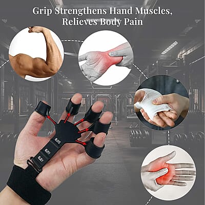 Black 6pcs Grip Strength Trainer Sets