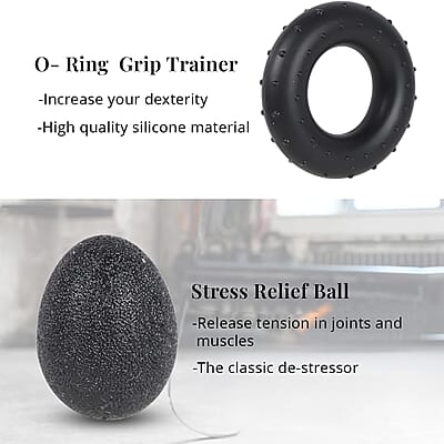 Black 6pcs Grip Strength Trainer Sets