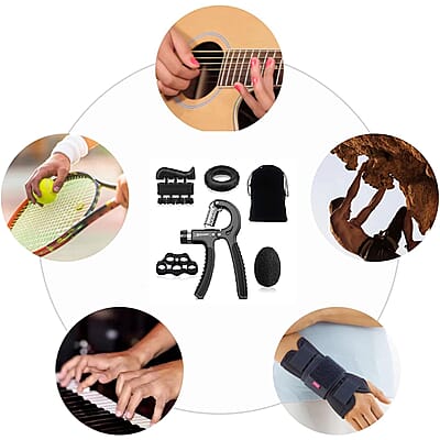 Black 6pcs Grip Strength Trainer Sets