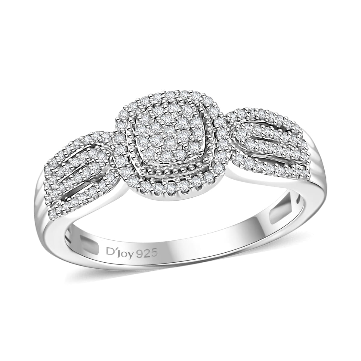 White Diamond 0.33 ctw Eternal Love Ring in Rhodium Over Sterling Silver (Size 6.0) image number 0
