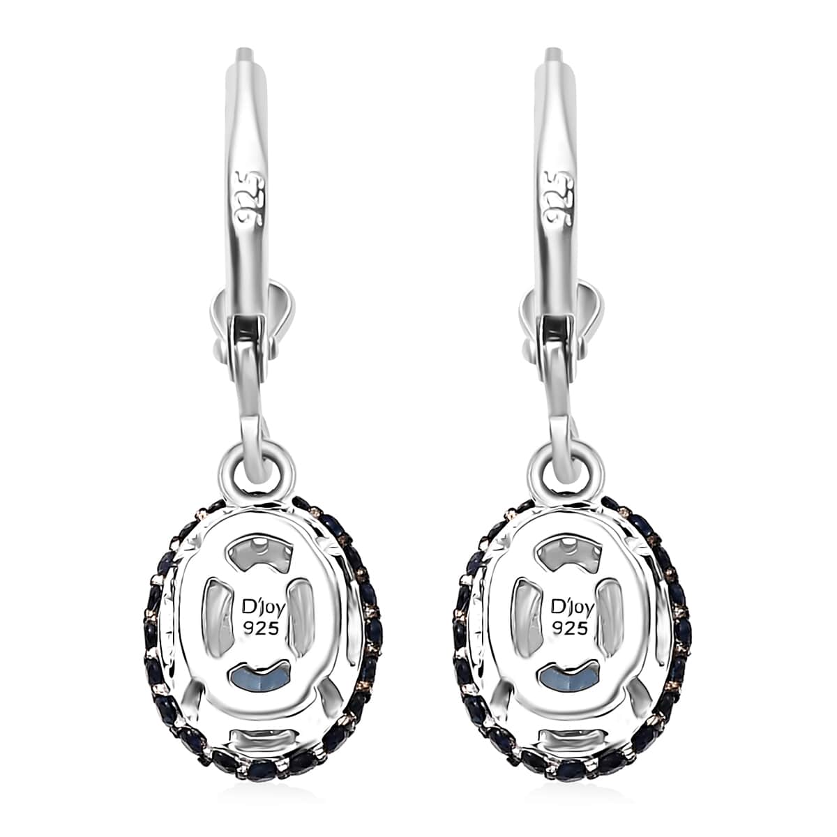 Santa Maria Aquamarine and Multi Gemstone 1.35 ctw Ocean Whisper Earrings in Rhodium Over Sterling Silver image number 3