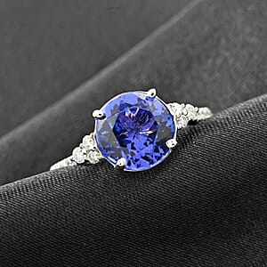 Certified & Appraised Rhapsody AAAA Tanzanite and E-F VS Diamond 2.80 ctw Ring in 950 Platinum (Size 5.0) 4 Grams