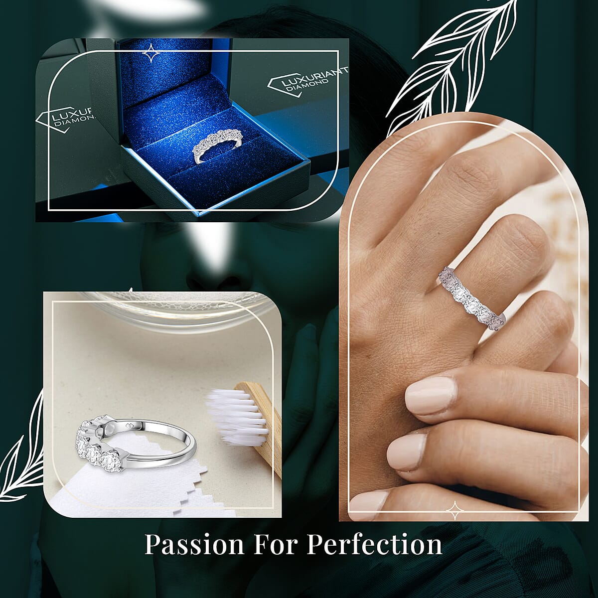 Luxuriant Lab Grown Diamond 1.65 ctw Ring in 14K White Gold (Size 8.0) image number 6