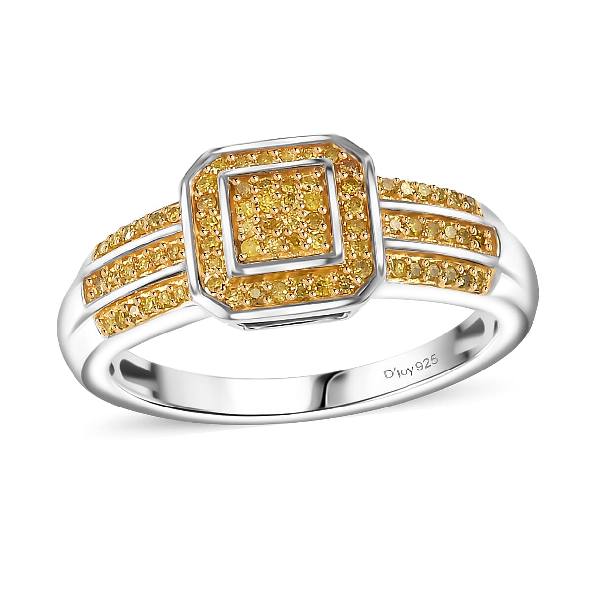 Gold Ring Rhodium Ring Cost Buy D'Joy Yellow Diamond Ctw Ring In
