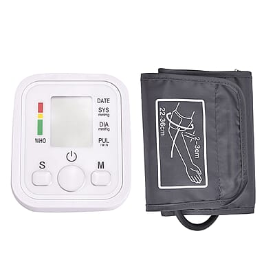Arm Type Digital LCD Blood Pressure Monitor with USB wire (4A Battery Not Included)