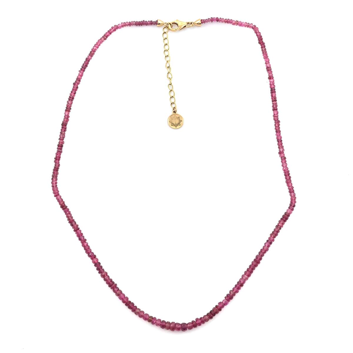 Certified & Appraised Iliana AAAA Ouro Fino Rubellite 53.00 ctw Beaded Graduation Necklace in 18K Yellow Gold 18-20 Inches image number 0