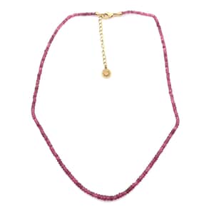 Certified & Appraised Iliana AAAA Ouro Fino Rubellite 53.00 ctw Beaded Graduation Necklace in 18K Yellow Gold 18-20 Inches