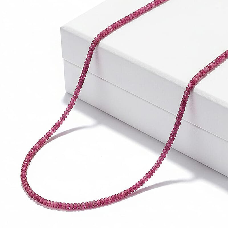 Certified & Appraised Iliana AAAA Ouro Fino Rubellite 53.00 ctw Beaded Graduated Necklace in 18K Yellow Gold 18-20 Inches