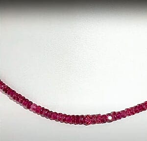 Certified & Appraised Iliana AAAA Ouro Fino Rubellite 53.00 ctw Beaded Graduated Necklace in 18K Yellow Gold 18-20 Inches