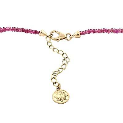 Certified & Appraised Iliana AAAA Ouro Fino Rubellite 53.00 ctw Beaded Graduated Necklace in 18K Yellow Gold 18-20 Inches