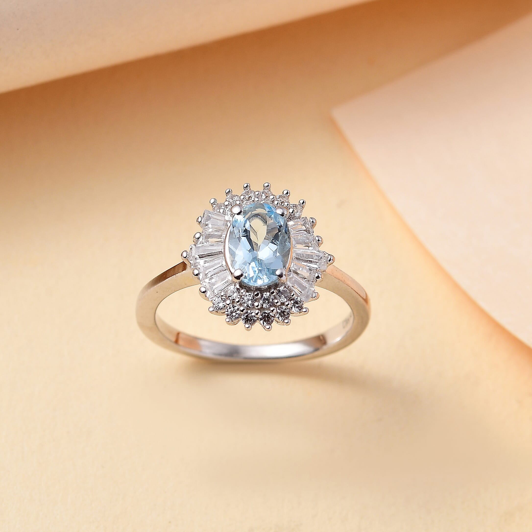 Santa Maria Aquamarine and White Zircon