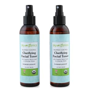 Closeout Sky Organics Clarifying Facial Toner with Witch Hazel & Lavender Water BOGO (2x6oz)