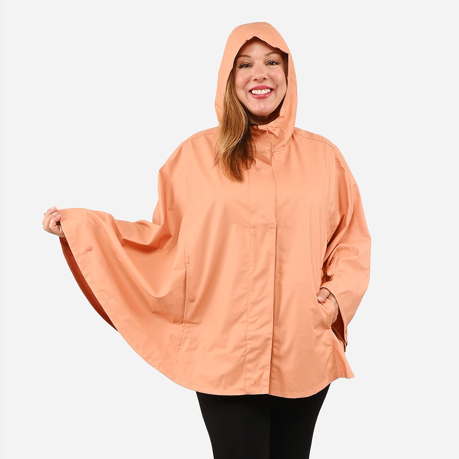 Closeout ShedRain GOGO Women's Raincoat Poncho - Orange Size L/XL