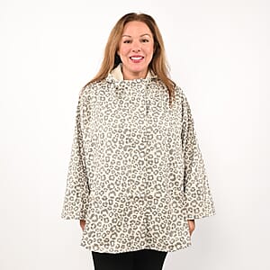 Closeout ShedRain GOGO Women's Raincoat Poncho - Gray Leopard Size S/M