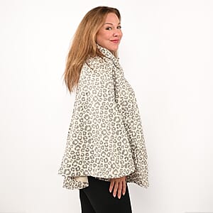 Closeout ShedRain GOGO Women's Raincoat Poncho - Gray Leopard Size S/M