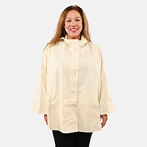 Closeout ShedRain GOGO Women's Raincoat Poncho - Cream Size S/M