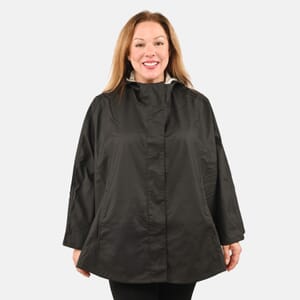 Closeout ShedRain GOGO Women's Raincoat Poncho - Black Size L/XL
