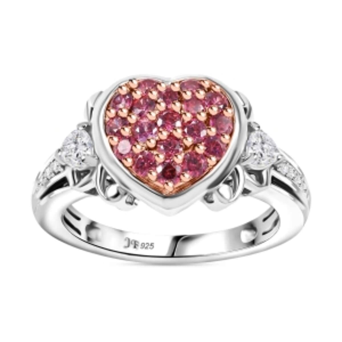 Swarovski Zirconia 1.23 ctw Cluster Ring in Vermeil RG Over Sterling Silver (Size 10) image number 3