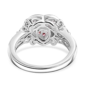 Swarovski Zirconia 1.23 ctw Cluster Ring in Vermeil RG Over Sterling Silver (Size 10)