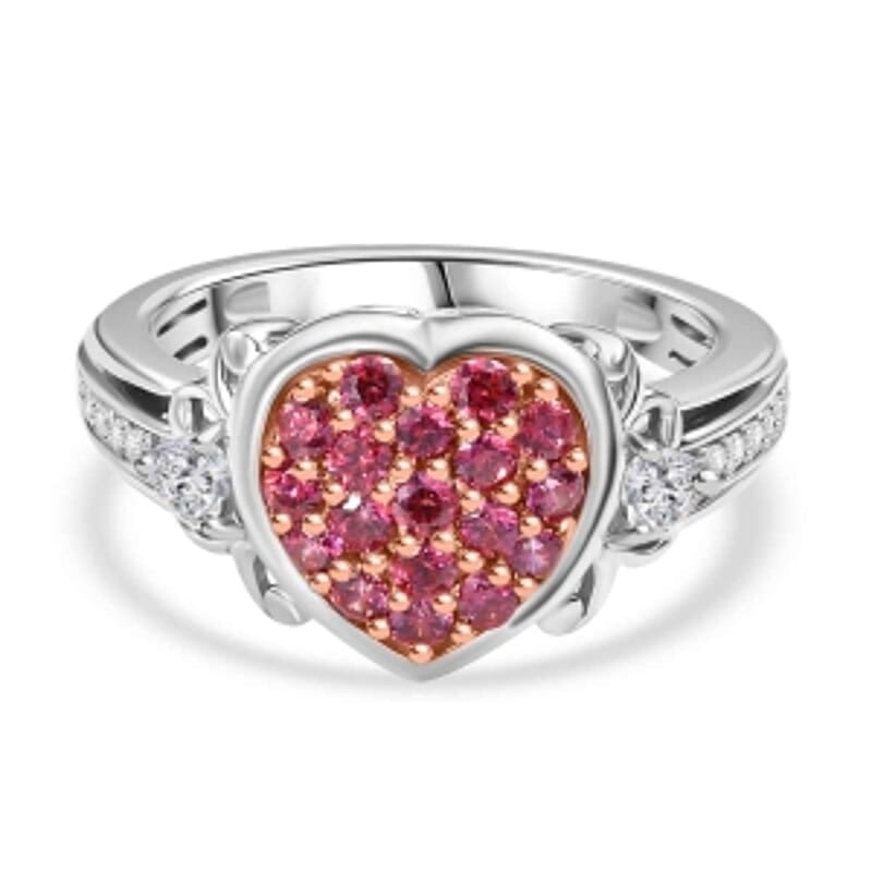 Swarovski Zirconia 1.23 ctw Cluster Ring in Vermeil RG Over Sterling Silver (Size 11.5)