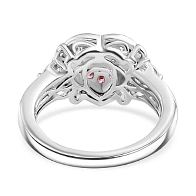 Swarovski Zirconia 1.23 ctw Cluster Ring in Vermeil RG Over Sterling Silver (Size 11.5)