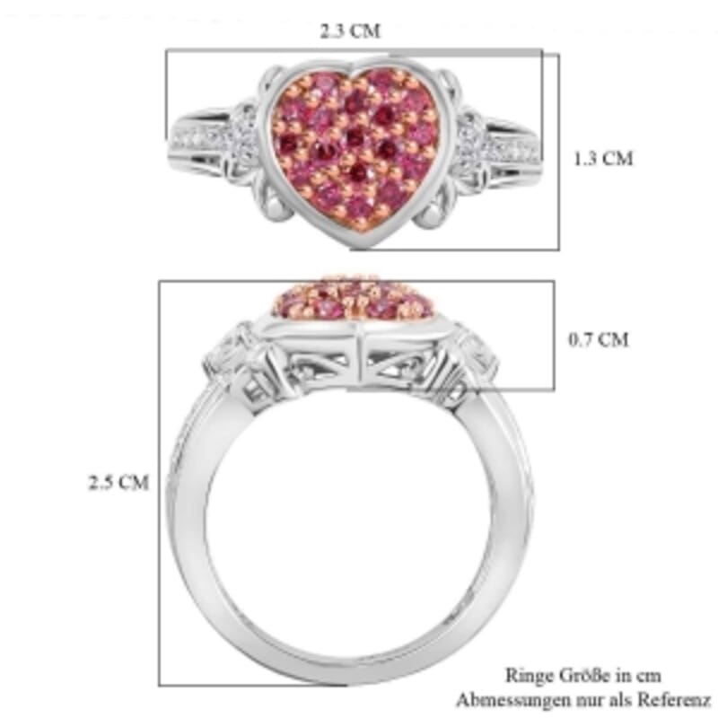 Swarovski Zirconia 1.23 ctw Cluster Ring in Vermeil RG Over Sterling Silver (Size 11.5)