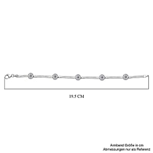 Swarovski Zirconia 6.35 ctw Bracelet in Rhodium Over Sterling Silver (7.50 In)