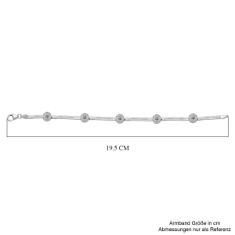 Swarovski Zirconia 6.35 ctw Bracelet in Rhodium Over Sterling Silver (7.50 In)