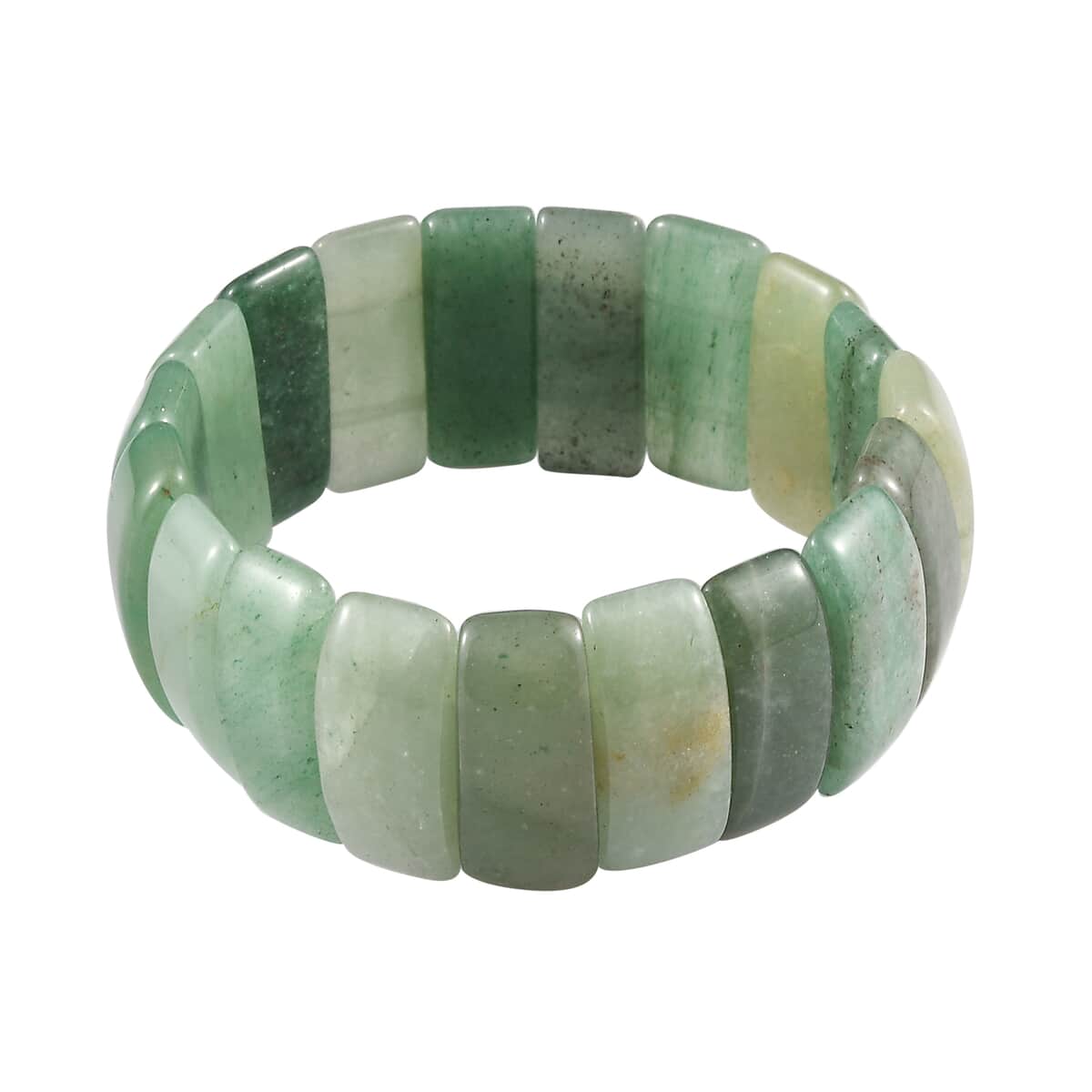 Green Aventurine 355.00 ctw Block Stretch Bracelet image number 0