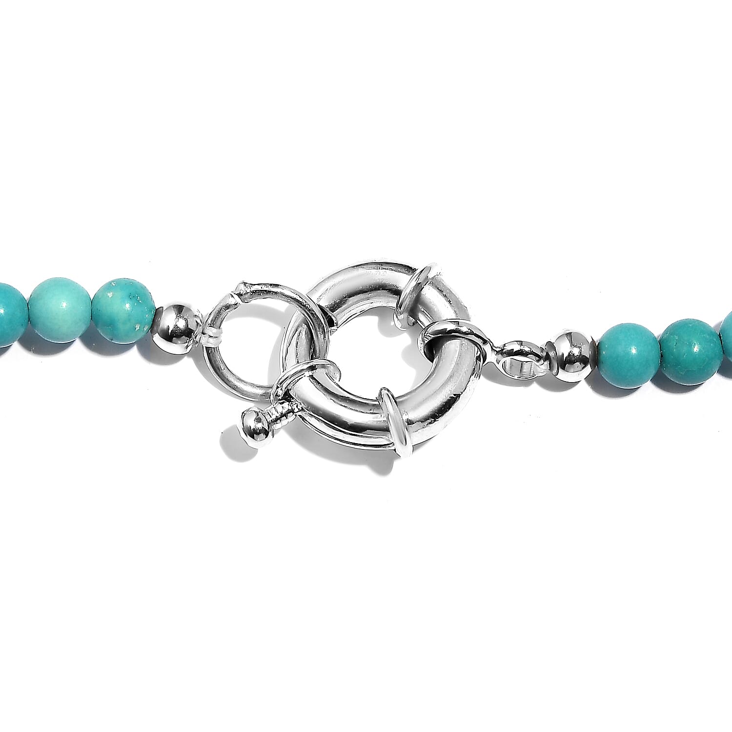 Multi Color Howlite 295.00 ctw Chips Necklace in Platinum Bond 20 Inches