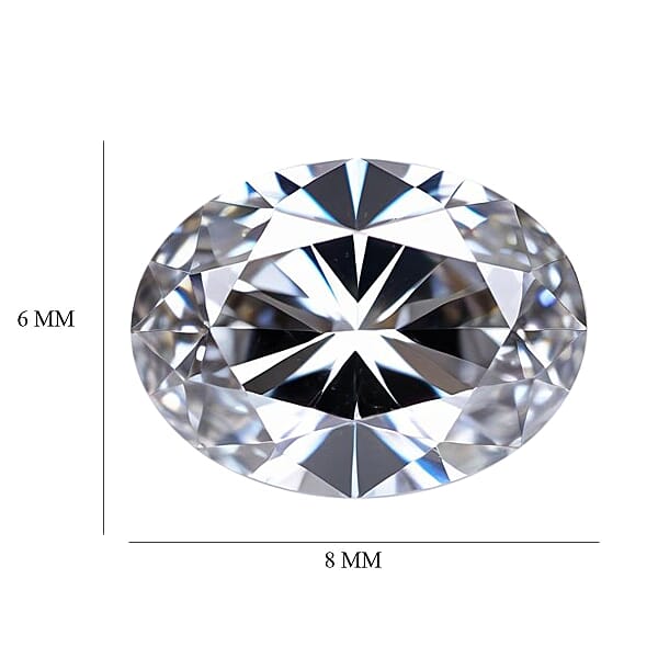 Moissanite (Oval 8x6 mm) 1.24 ctw Loose Gemstone