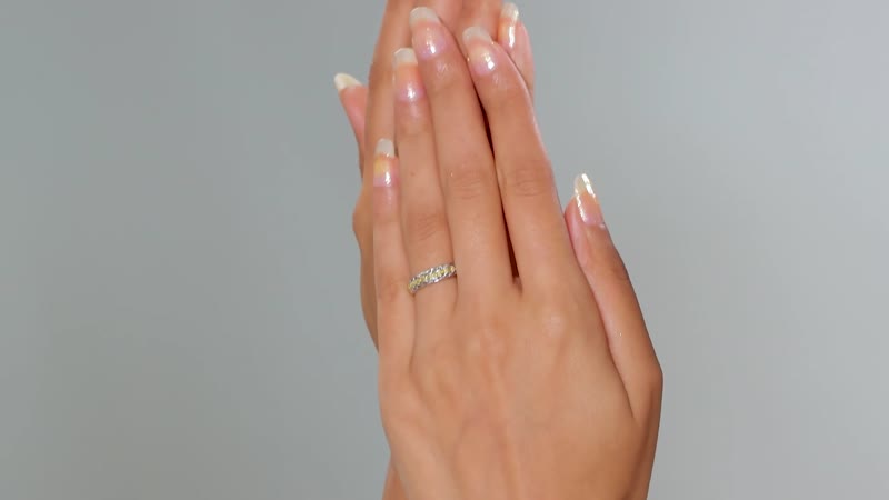 Doorbuster White Diamond Band 0.15 ctw Ring in Rhodium Over Sterling Silver