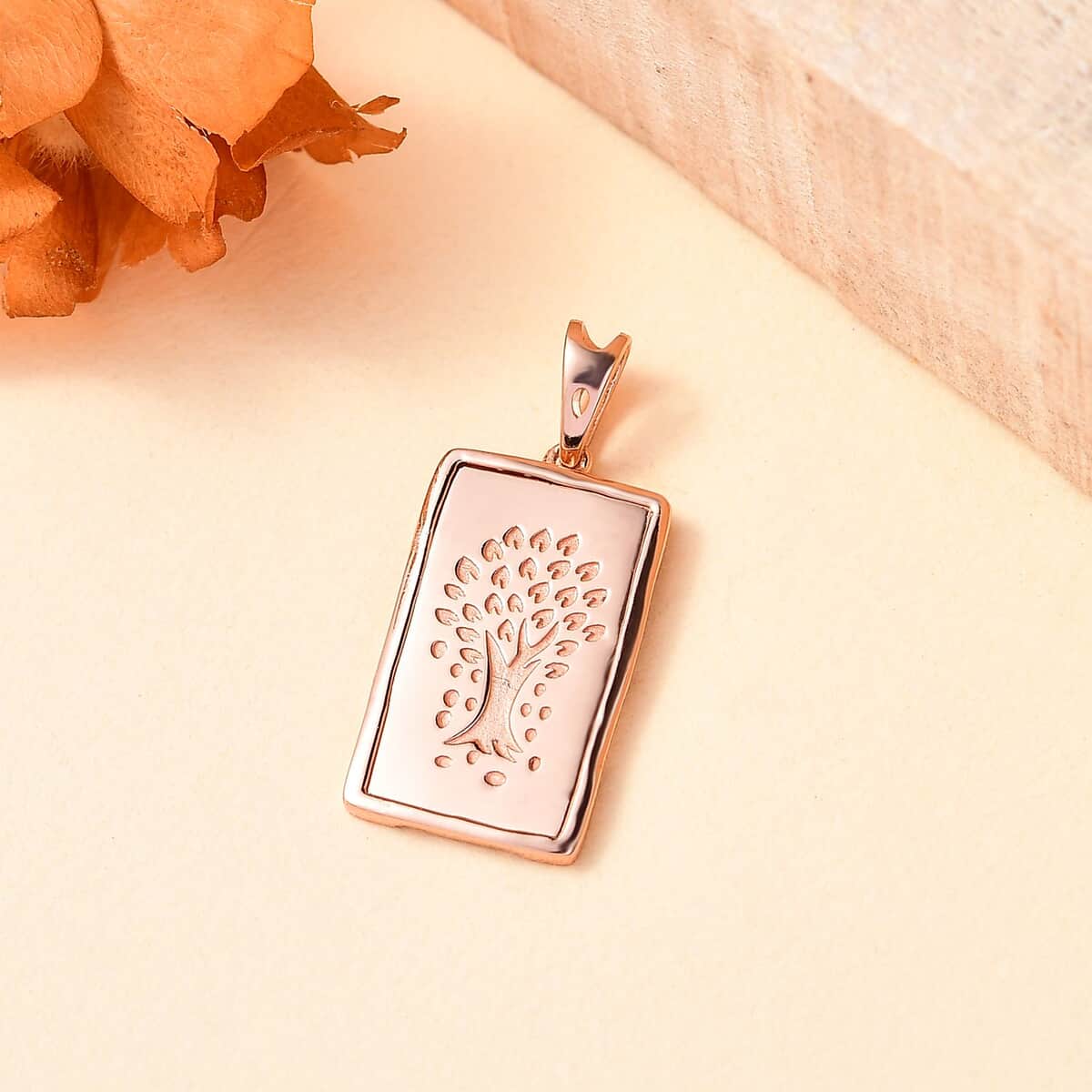 Kalpataru Tree Pendant in 18K Rose Gold Over Sterling Silver 1.40 Grams image number 1