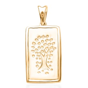 Kalpataru Tree Pendant without Chain in 18K Yellow Gold Over Sterling Silver 1.40 Grams
