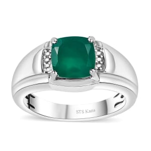 Karis Green Onyx 2.00 ctw Ring in Platinum Bond (Size 11.0) 