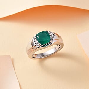 Karis Green Onyx 2.00 ctw Ring in Platinum Bond (Size 9.0) 
