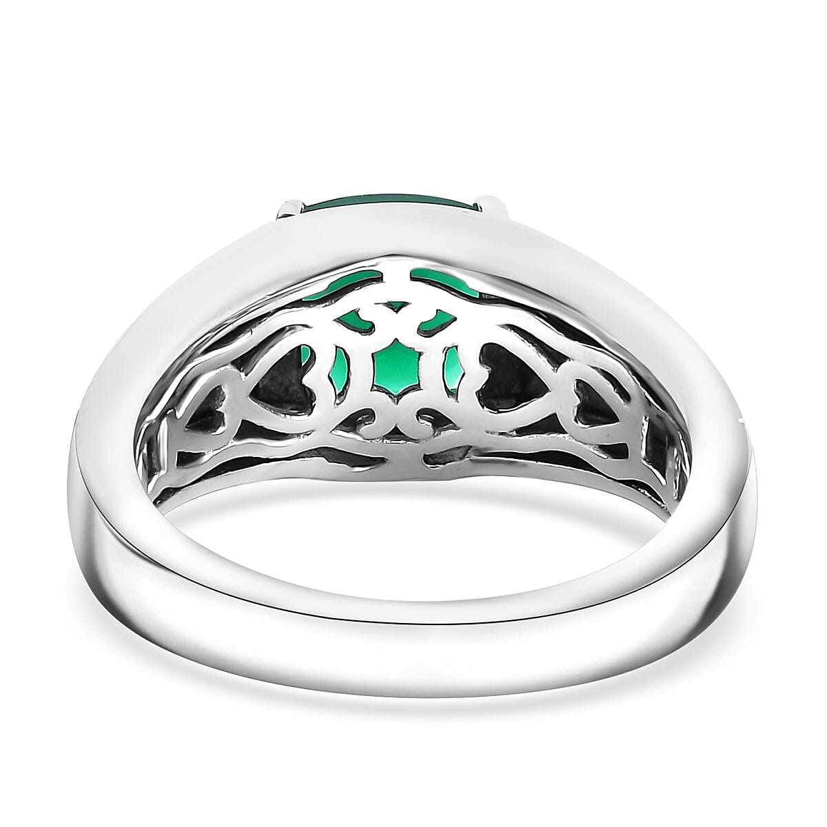 Karis Green Onyx 2.00 ctw Ring in Platinum Bond (Size 9.0)  image number 4