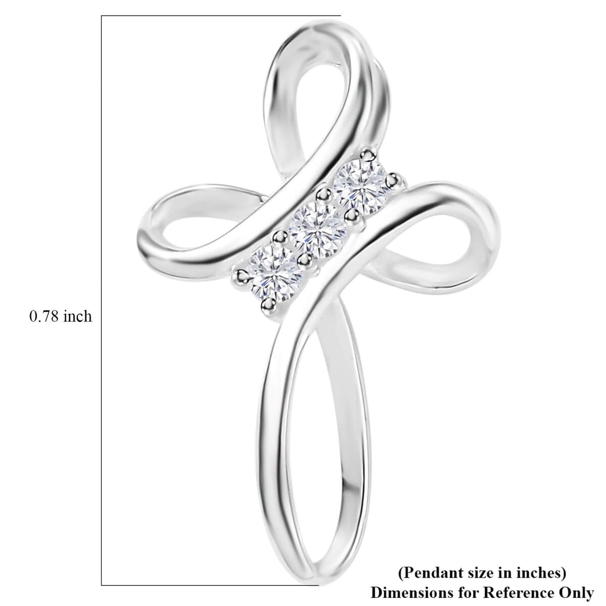 Moissanite 0.10 ctw Pendant in Sterling Silver image number 5