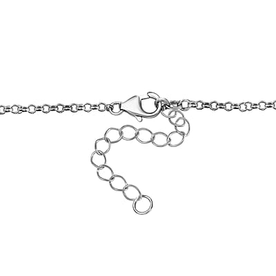 D'Joy Peacock Quartz (Triplet) and Multi Gemstone 27.00 ctw Garden Oasis Necklace in Rhodium Over Sterling Silver 18-20 Inches
