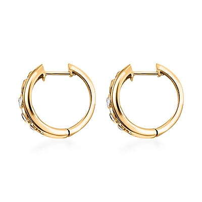 Karis White Zircon 1.60 ctw Earrings in 18K YG Plated