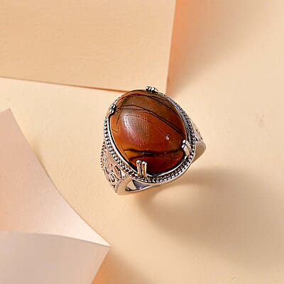 Cherrycreek 16.70 ctw Solitaire Ring in Platinum Over Copper (Size 10.0)
