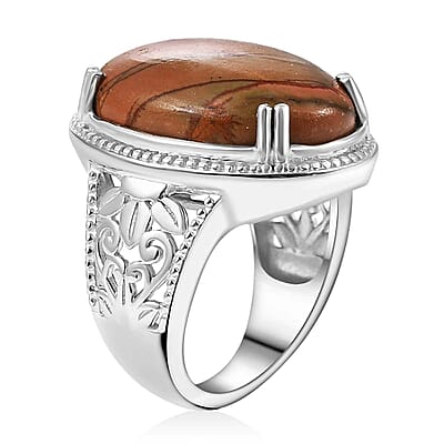 Cherrycreek 16.70 ctw Solitaire Ring in Platinum Over Copper (Size 10.0)