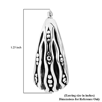 Hoop Earrings in Sterling Silver 12 Grams