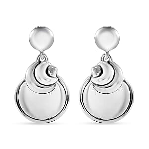 Moon Earrings in Sterling Silver 9.10 Grams