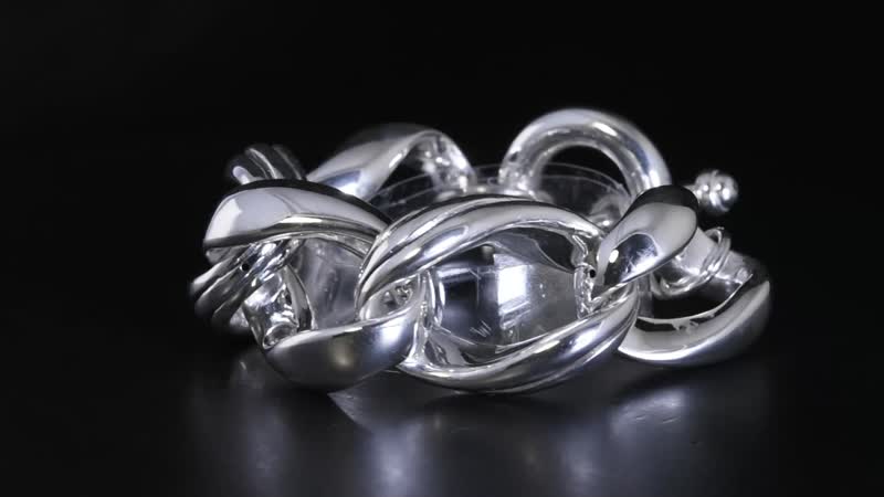 Sterling Silver Curb Chain Bracelet (6.50 In) 23.95 Grams
