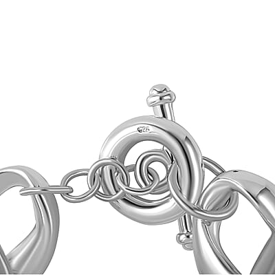 Sterling Silver Curb Chain Bracelet (6.50 In) 23.95 Grams
