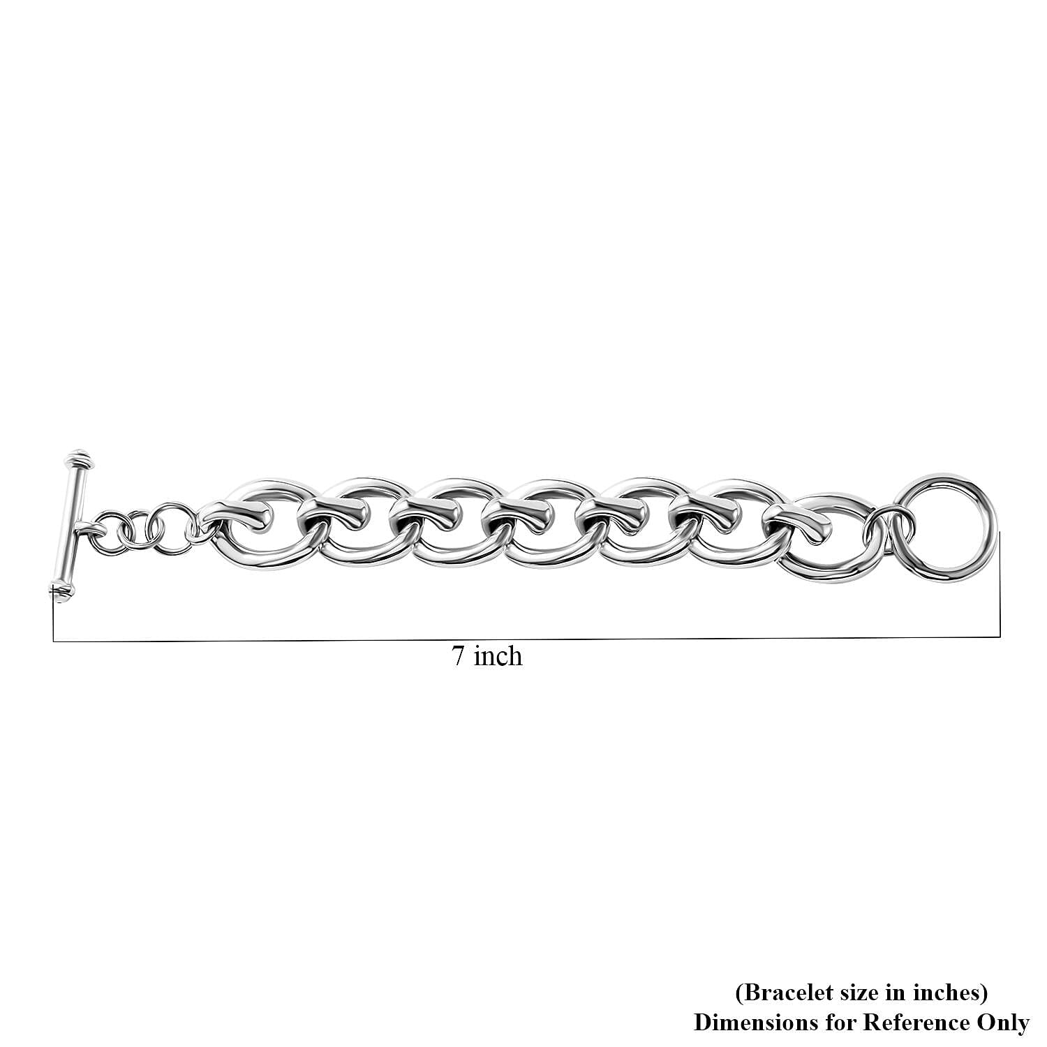 Oval Link Bracelet in Sterling Silver (6.50 In) 18.20 Grams